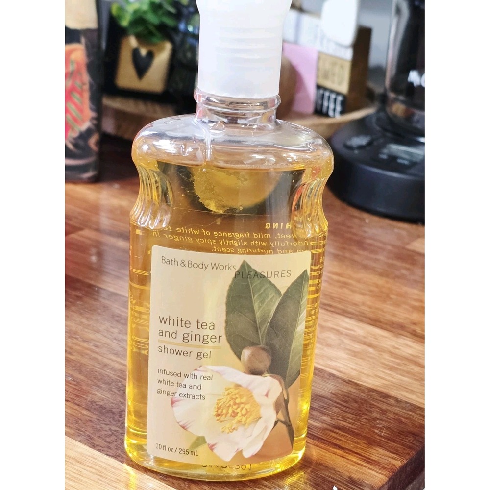 Bath Body Works White Tea and Ginger Shower Gel New Rare Discontinued 10 oz